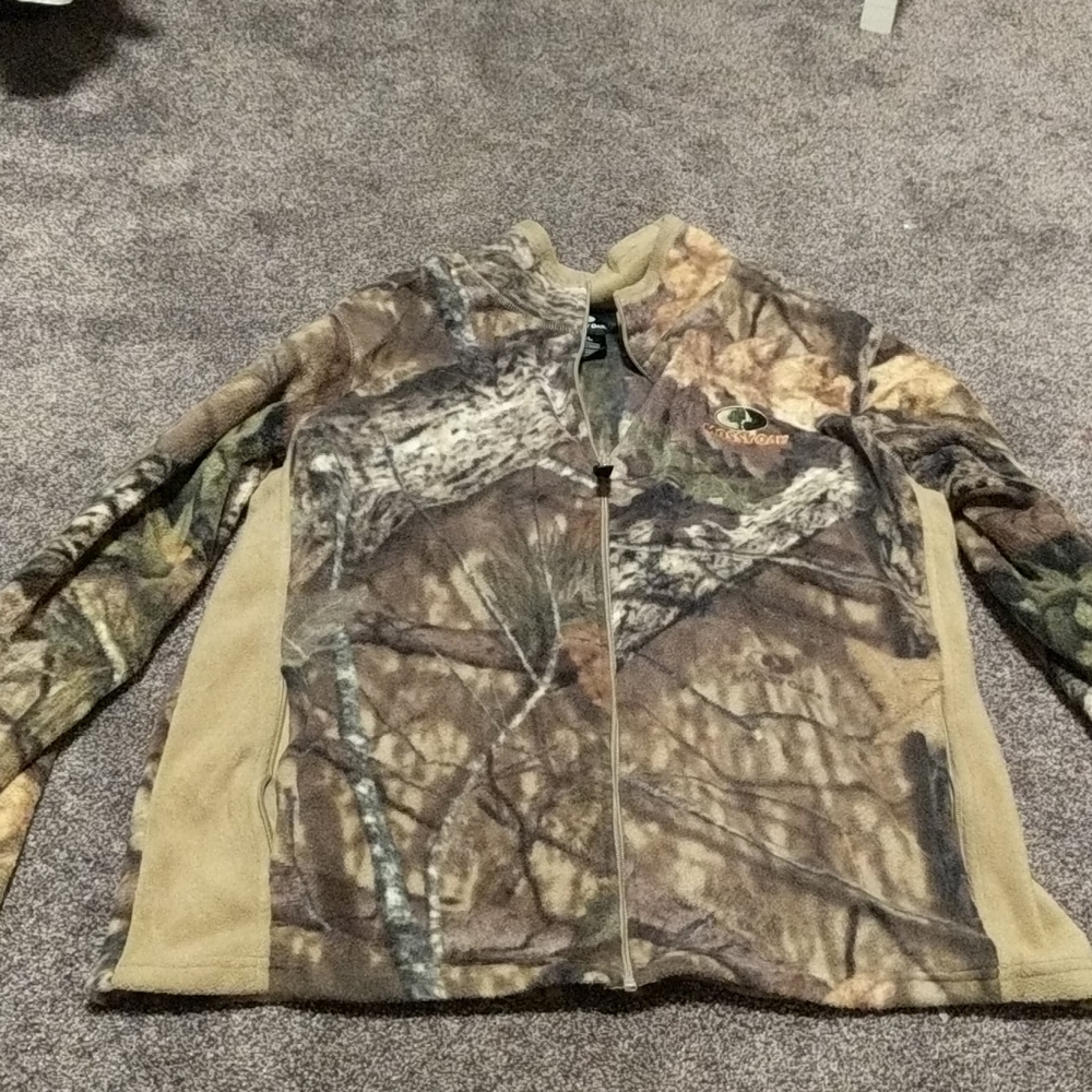 Mossy oak fleece full zip hunting jacket